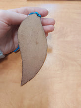 Load image into Gallery viewer, Leather Saddle 'Feather' - Hanging Saddle Decoration - Hat Shape