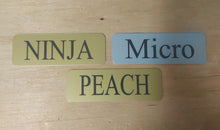 Load image into Gallery viewer, Tack Name Plate - 1" x 3" Laser Aluminum - Durable Finish Options