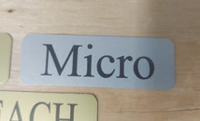 Load image into Gallery viewer, Tack Name Plate - 1" x 3" Laser Aluminum - Durable Finish Options