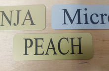 Load image into Gallery viewer, Tack Name Plate - 1" x 3" Laser Aluminum - Durable Finish Options