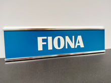 Load image into Gallery viewer, Stall Name Plate Slider Set - Bold Lamacoid Plastic - Realistic Metallic Options