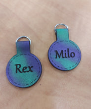 Load image into Gallery viewer, Leather Dog Tags - Round Shape - Quiet and Stylish - Painted