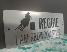 Load image into Gallery viewer, Lamacoid Plastic Horse Stall Plate - Custom engraving - Choose from multiple designs