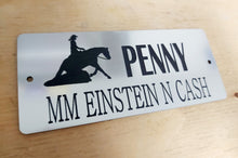Load image into Gallery viewer, Lamacoid Plastic Horse Stall Plate - Custom engraving - Choose from multiple designs