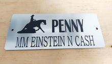 Load image into Gallery viewer, Lamacoid Plastic Horse Stall Plate - Custom engraving - Choose from multiple designs