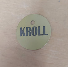 Load image into Gallery viewer, Horse blanket/ halter/bridle ID tag - Regular Size 1" - Aluminum