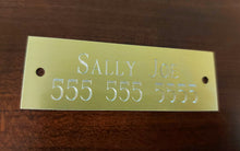 Load image into Gallery viewer, Tack Name Plate - 1" x 3" - Aluminum