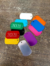 Load image into Gallery viewer, Custom Engraved Military Style Dog Tag - Drag/Rotary Engraved