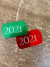 Load image into Gallery viewer, Custom Engraved Military Style Dog Tag - Drag/Rotary Engraved