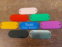 Load image into Gallery viewer, Custom Engraved Dog Tag - Rivet to Collar Style - Drag/ Rotary Engraved