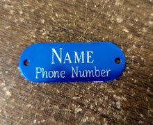 Load image into Gallery viewer, Custom Engraved Dog Tag - Rivet to Collar Style - Drag/ Rotary Engraved