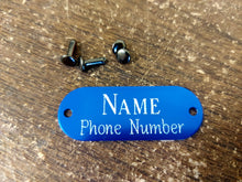 Load image into Gallery viewer, Custom Engraved Dog Tag - Rivet to Collar Style - Drag/ Rotary Engraved
