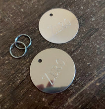 Load image into Gallery viewer, Horse tack ID tags - Large Size 2" - Aluminum (5 tags)