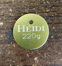 Load image into Gallery viewer, Horse blanket/ halter/bridle ID tag - Regular Size 1" - Aluminum