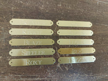 Load image into Gallery viewer, Brass Saddle Plate with Escutcheon Pins