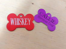 Load image into Gallery viewer, Custom Engraved Dog Tag - Bone Shape - Drag/ Rotary Engraved