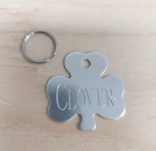 Load image into Gallery viewer, Custom Engraved Dog/ Cat Tag - Clover Shape - Drag/ Rotary Engraved