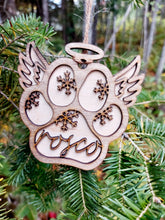 Load image into Gallery viewer, Christmas Ornaments - Dog - Customizable - Paw Shape