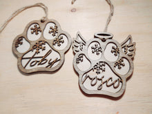 Load image into Gallery viewer, Christmas Ornaments - Dog - Customizable - Paw Shape