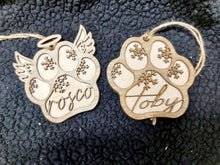 Load image into Gallery viewer, Christmas Ornaments - Dog - Customizable - Paw Shape
