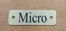 Load image into Gallery viewer, Tack Name Plate - 1" x 3" Bold Lamacoid Plastic - Realistic Metallic Options