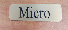 Load image into Gallery viewer, Tack Name Plate - 1" x 3" Bold Lamacoid Plastic - Realistic Metallic Options