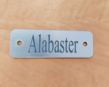 Load image into Gallery viewer, Tack Name Plate - 1" x 3" Bold Lamacoid Plastic - Realistic Metallic Options