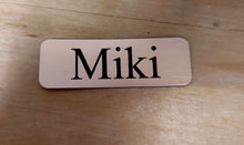 Load image into Gallery viewer, Tack Name Plate - 1" x 3" Bold Lamacoid Plastic - Realistic Metallic Options