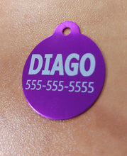 Load image into Gallery viewer, Custom Engraved Dog Tag - Multiple Shapes and Colours - Bold Laser Engraving