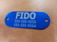 Load image into Gallery viewer, Custom Engraved Dog Tag - Multiple Shapes and Colours - Bold Laser Engraving
