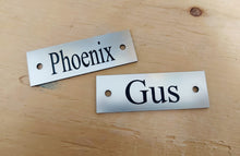 Load image into Gallery viewer, Tack Name Plate - 1" x 3" Bold Lamacoid Plastic - Realistic Metallic Options