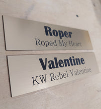 Load image into Gallery viewer, Stall Name Plate Slider Set - Bold Lamacoid Plastic - Realistic Metallic Options