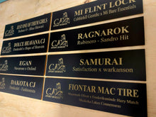 Load image into Gallery viewer, Stall Name Plate for Slider Set - Bold Lamacoid Plastic (PLATE ONLY)