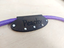 Load image into Gallery viewer, Engraved Leather Horse Name Tag for Rope Halters