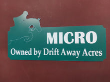Load image into Gallery viewer, Lamacoid Plastic Horse Stall Plate - Custom engraving - Choose from multiple designs