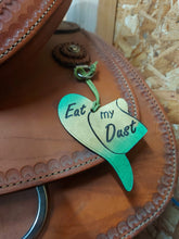 Load image into Gallery viewer, Leather Saddle 'Feather' - Hanging Saddle Decoration - Hat Shape