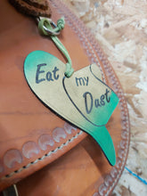 Load image into Gallery viewer, Leather Saddle 'Feather' - Hanging Saddle Decoration - Hat Shape