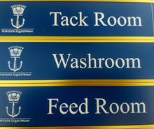 Load image into Gallery viewer, Stall Name Plate Slider Set - Bold Lamacoid Plastic - Realistic Metallic Options