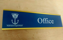 Load image into Gallery viewer, Door Name Plate Slider Set - Bold Lamacoid Plastic - Realistic Metallic Options