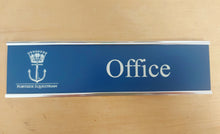 Load image into Gallery viewer, Door Name Plate Slider Set - Bold Lamacoid Plastic - Realistic Metallic Options