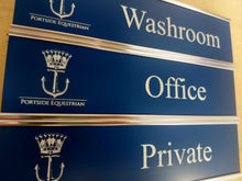 Load image into Gallery viewer, Stall Name Plate Slider Set - Bold Lamacoid Plastic - Realistic Metallic Options