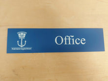 Load image into Gallery viewer, Door Name Plate Slider Set - Bold Lamacoid Plastic - Realistic Metallic Options