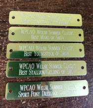 Load image into Gallery viewer, Two line Halter Plate - Great for Awards! - Aluminum