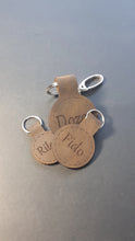 Load image into Gallery viewer, Leather ID Tags - Round Shape - Two Sides Engravable