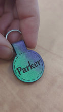 Load and play video in Gallery viewer, Leather Dog Tags - Round Shape - Quiet and Stylish - Painted
