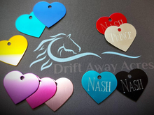 Load image into Gallery viewer, Custom Engraved Dog Tag - Heart Shape - Drag/ Rotary Engraved