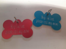 Load image into Gallery viewer, Custom Engraved Dog Tag - Bone Shape - Drag/ Rotary Engraved