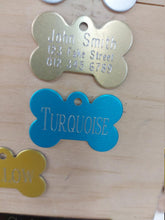 Load image into Gallery viewer, Custom Engraved Dog Tag - Bone Shape - Drag/ Rotary Engraved