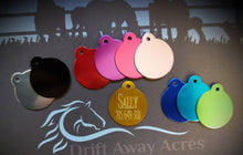 Load image into Gallery viewer, Custom Engraved Dog Tag - Round Shape - Drag/ Rotary Engraved