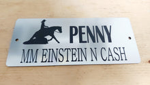 Load image into Gallery viewer, Lamacoid Plastic Horse Stall Plate - Custom engraving - Choose from multiple designs
